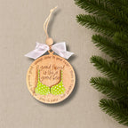 A Good Friend Is Like A Good Bra Green Ornament from That's Sew Southard
