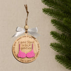 A Good Friend Is Like A Good Bra Hot Pink Ornament from That's Sew Southard