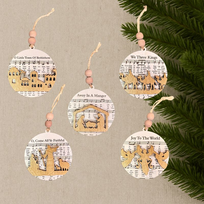 Christmas Sheet Music Ornaments – Nativity Collection