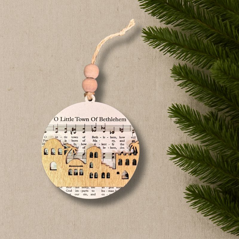 O Little Town of Bethlehem Christmas Sheet Music Ornament - Nativity Collection by That's Sew Southard
