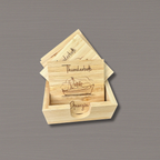 Shrimp Boat Square Coaster Set from That's Sew Southard