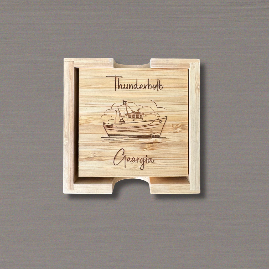 Shrimp Boat Square Coaster Set 3 from That's Sew Southard