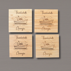 Shrimp Boat Square Coaster Set 4 from That's Sew Southard