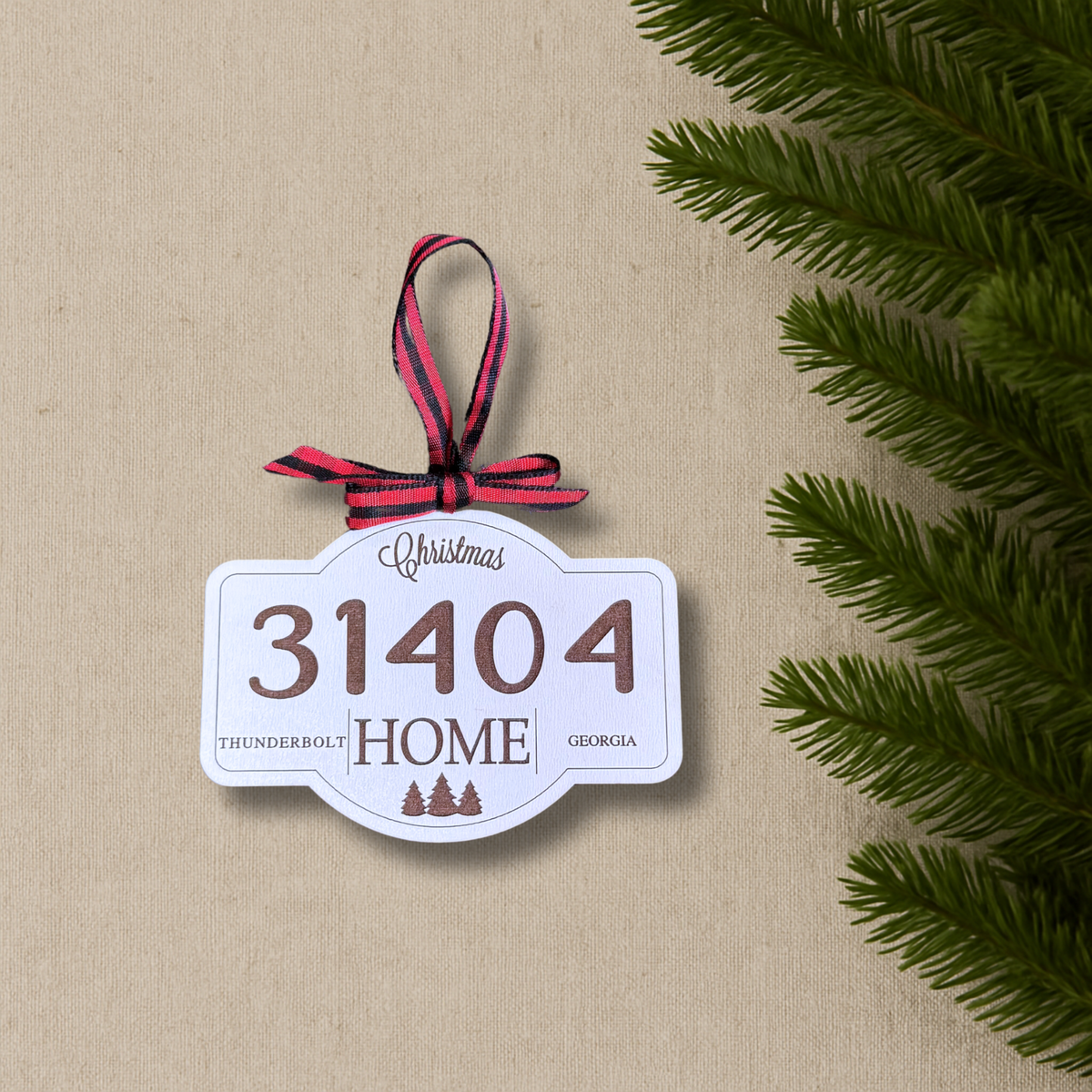 Zip Code Ornament 31404 Thunderbolt GA from That's Sew Southard