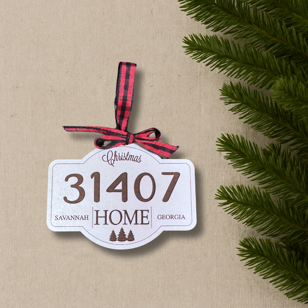 Zip Code Ornament 31407 Savannah GA from That's Sew Southard