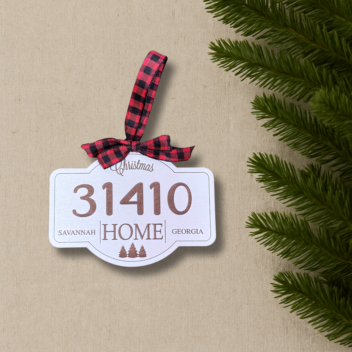 Zip Code Ornament 31410 Savannah GA from That's Sew Southard